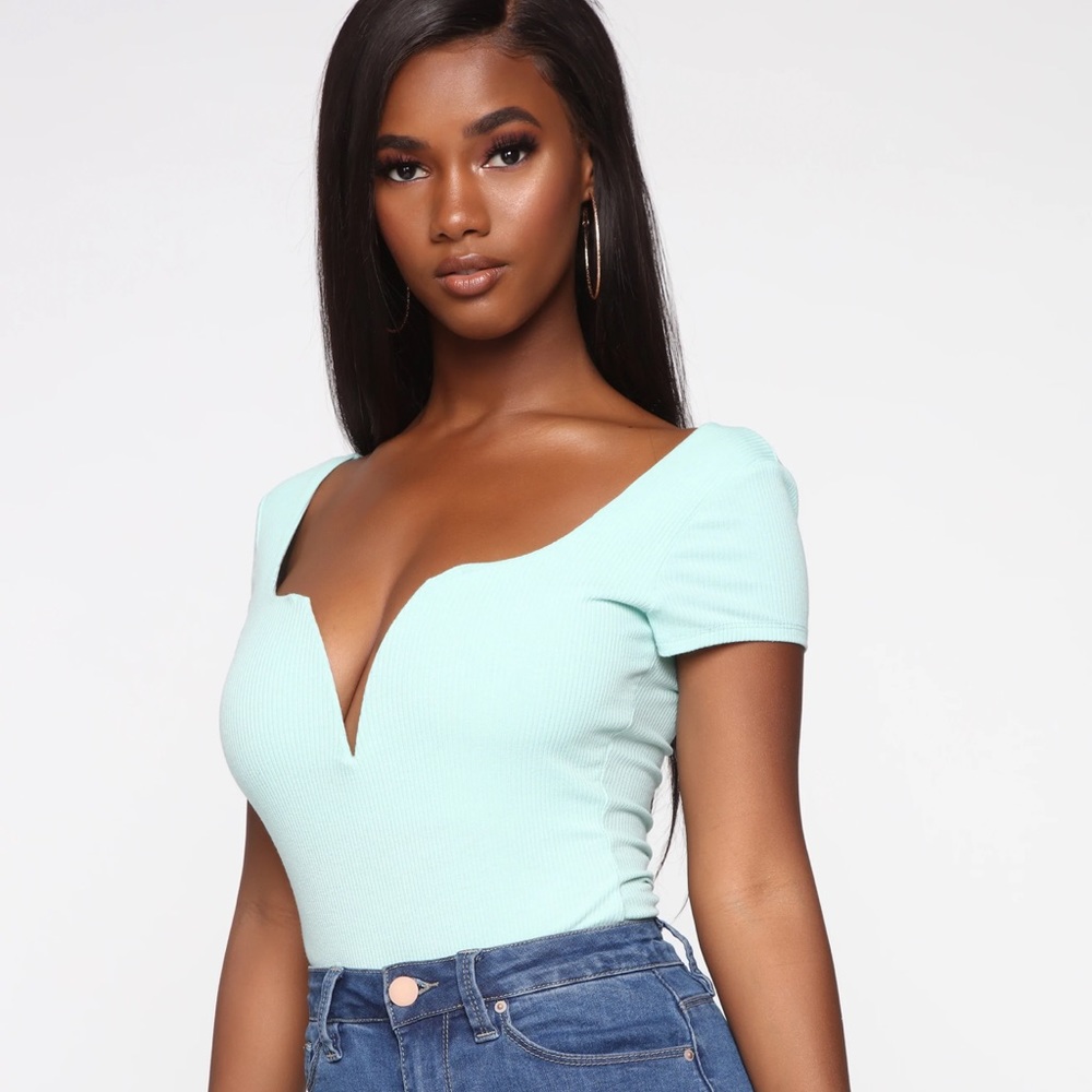 Mint Ribbes Bodysuit - Picture 4 of 6